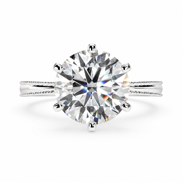 VS1 D Lab Grown Diamond Solitaire Round Ring