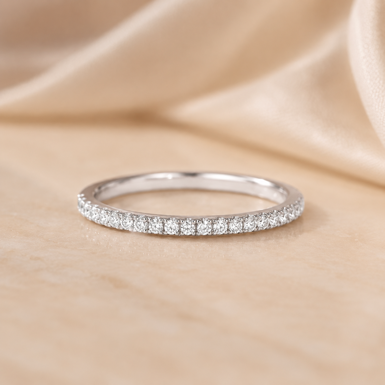 2.79 CT Vintage Marquise Lab-Grown Diamond 2PCS Bridal Set in 18K White Gold – Halo Floral Half Eternity Wedding Ring Design