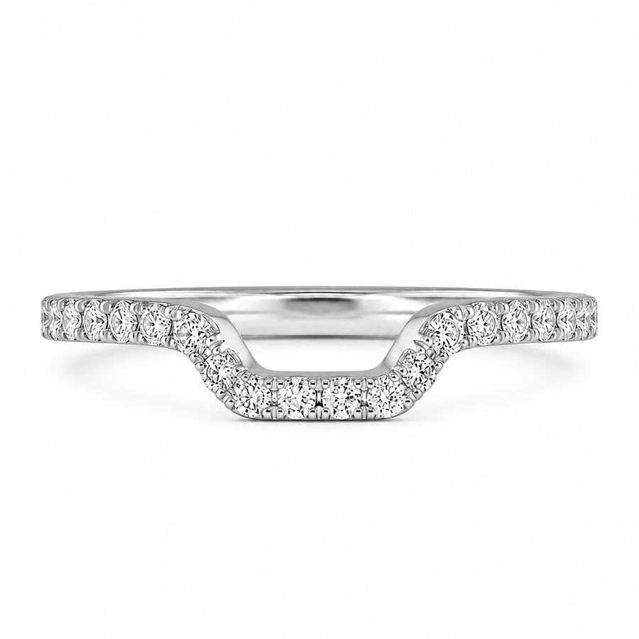 1.25 CT Round Lab-Grown Diamond 2PCS Halo Bridal Set in 14K White Gold – Square Halo Wedding Ring Design