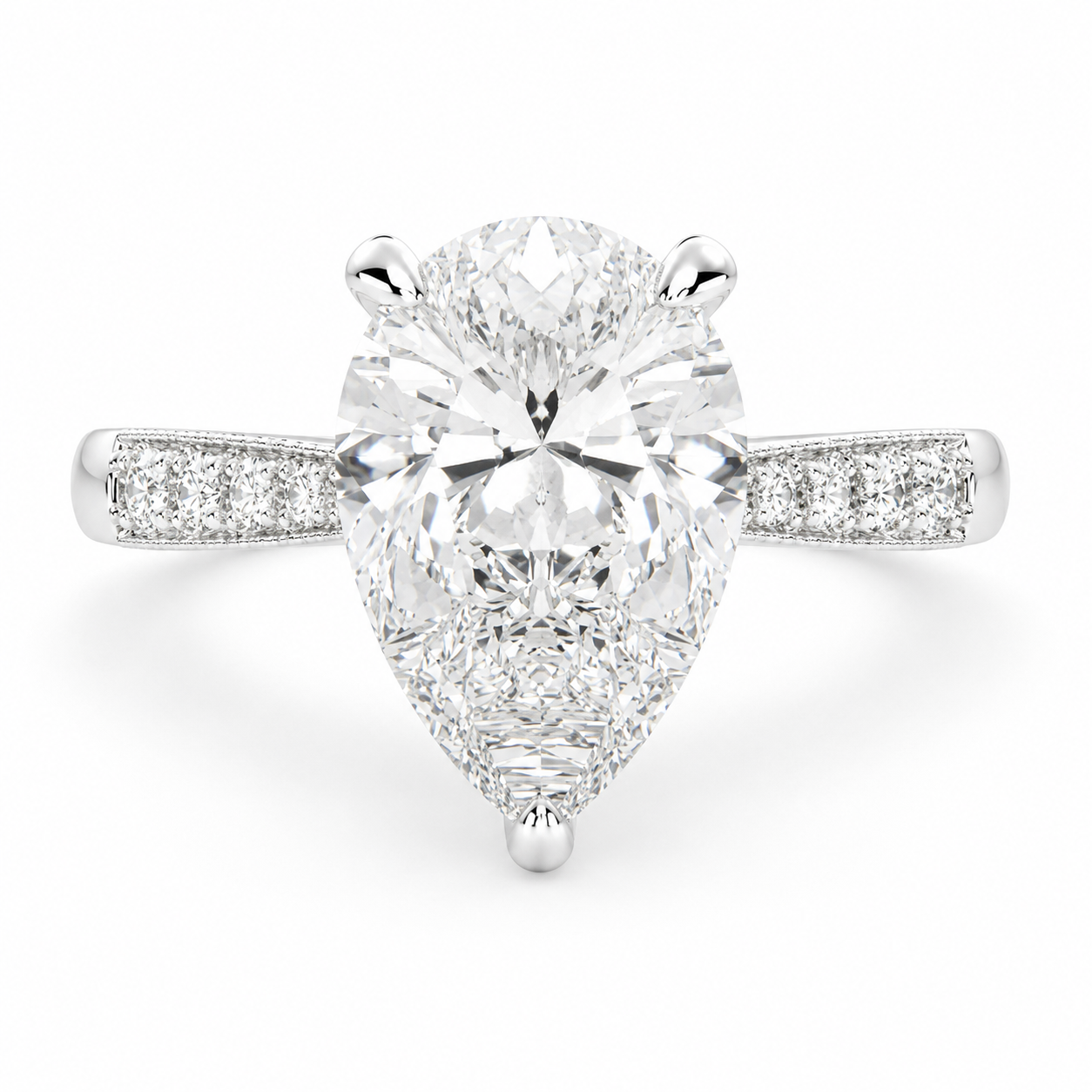 Federica 1.4 Carat Pear Cut 4 Prong Engagement Ring