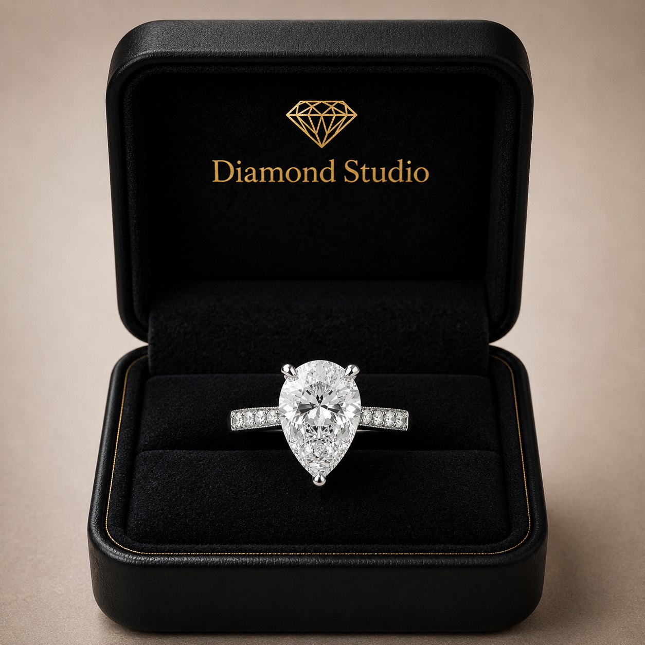Federica 1.4 Carat Pear Cut 4 Prong Engagement Ring