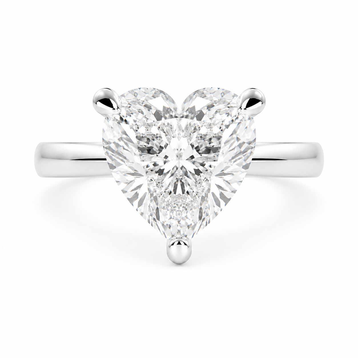 Juliana 2 Carat Heart Cut Classic Solitaire Engagement Ring