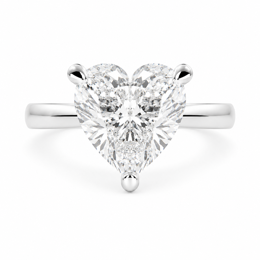 Juliana 2 Carat Heart Cut Classic Solitaire Engagement Ring