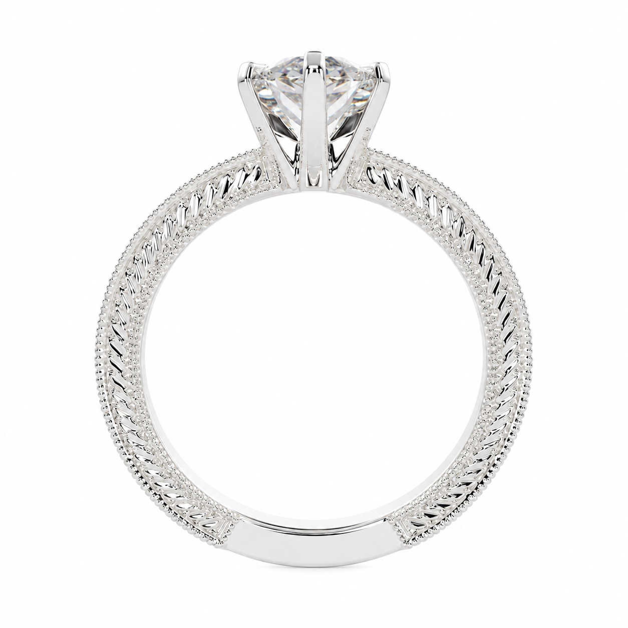 Nadia 2.15 Carat Marquise Cut Pave Milgrain Engagement Ring