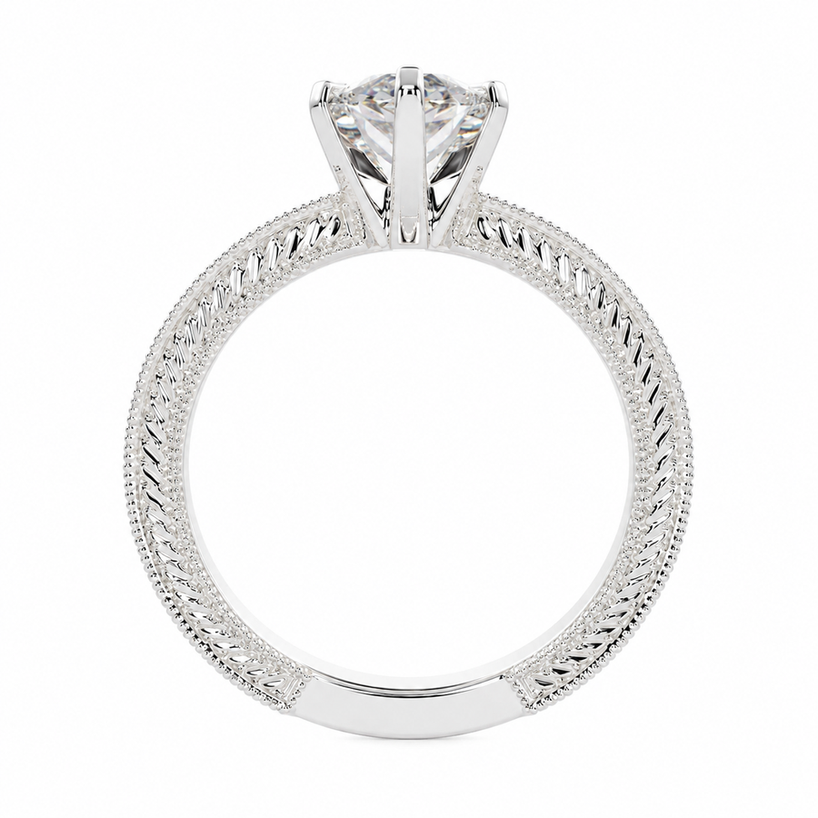 Nadia 2.15 Carat Marquise Cut Pave Milgrain Engagement Ring