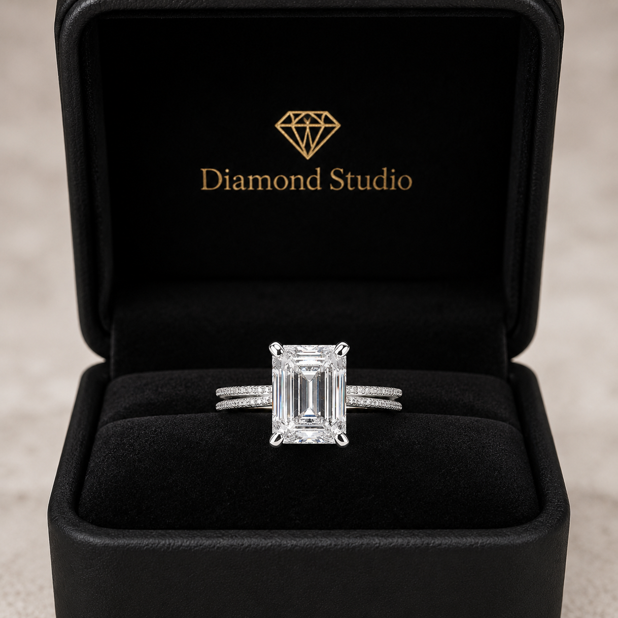 Camilla 4 Carat Emerald Cut Solitaire Engagement Ring