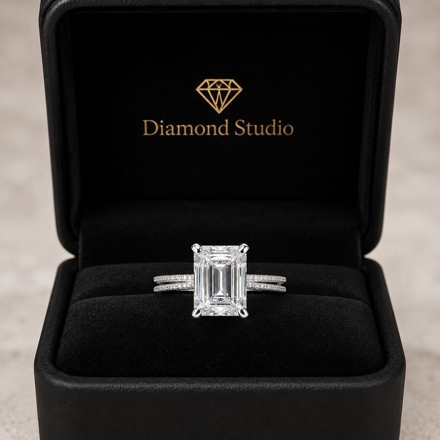 Camilla 4 Carat Emerald Cut Solitaire Engagement Ring