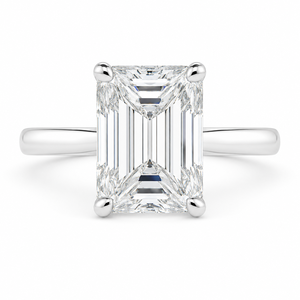 Juliana 2 Carat Emerald Cut Classic Solitaire Engagement Ring
