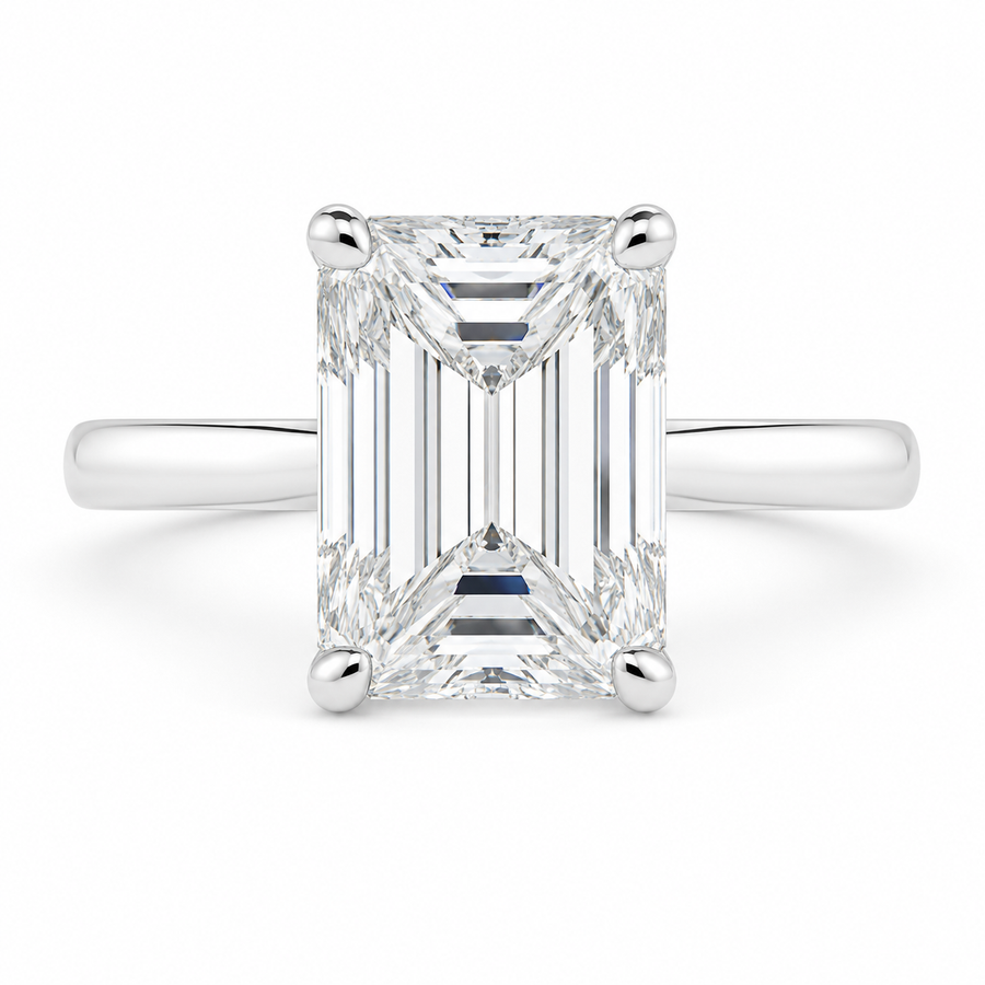 Juliana 2 Carat Emerald Cut Classic Solitaire Engagement Ring
