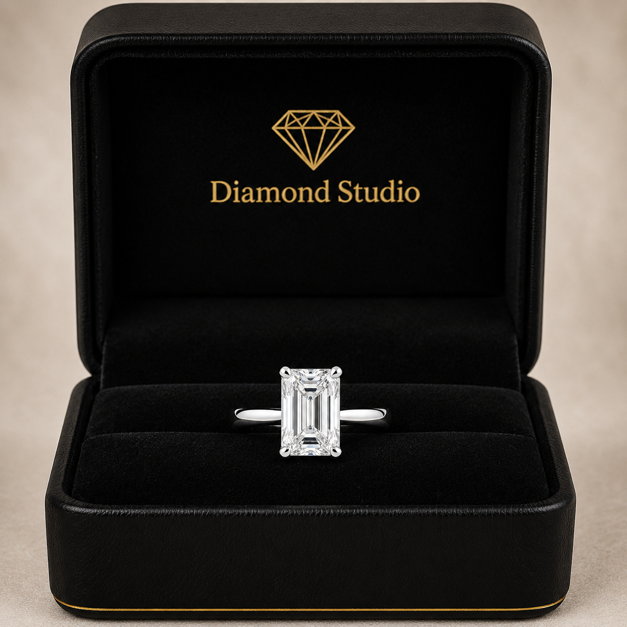 Juliana 2 Carat Emerald Cut Classic Solitaire Engagement Ring