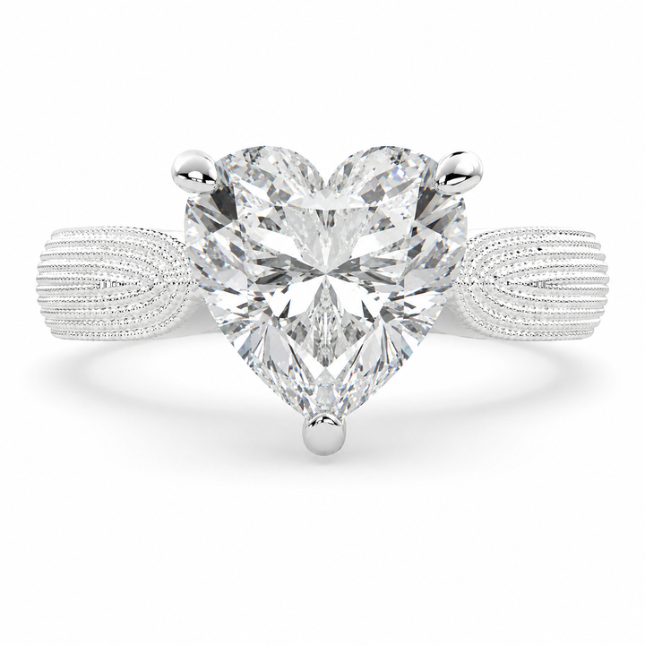 Lab Grown Diamond Solitaire Heart Ring