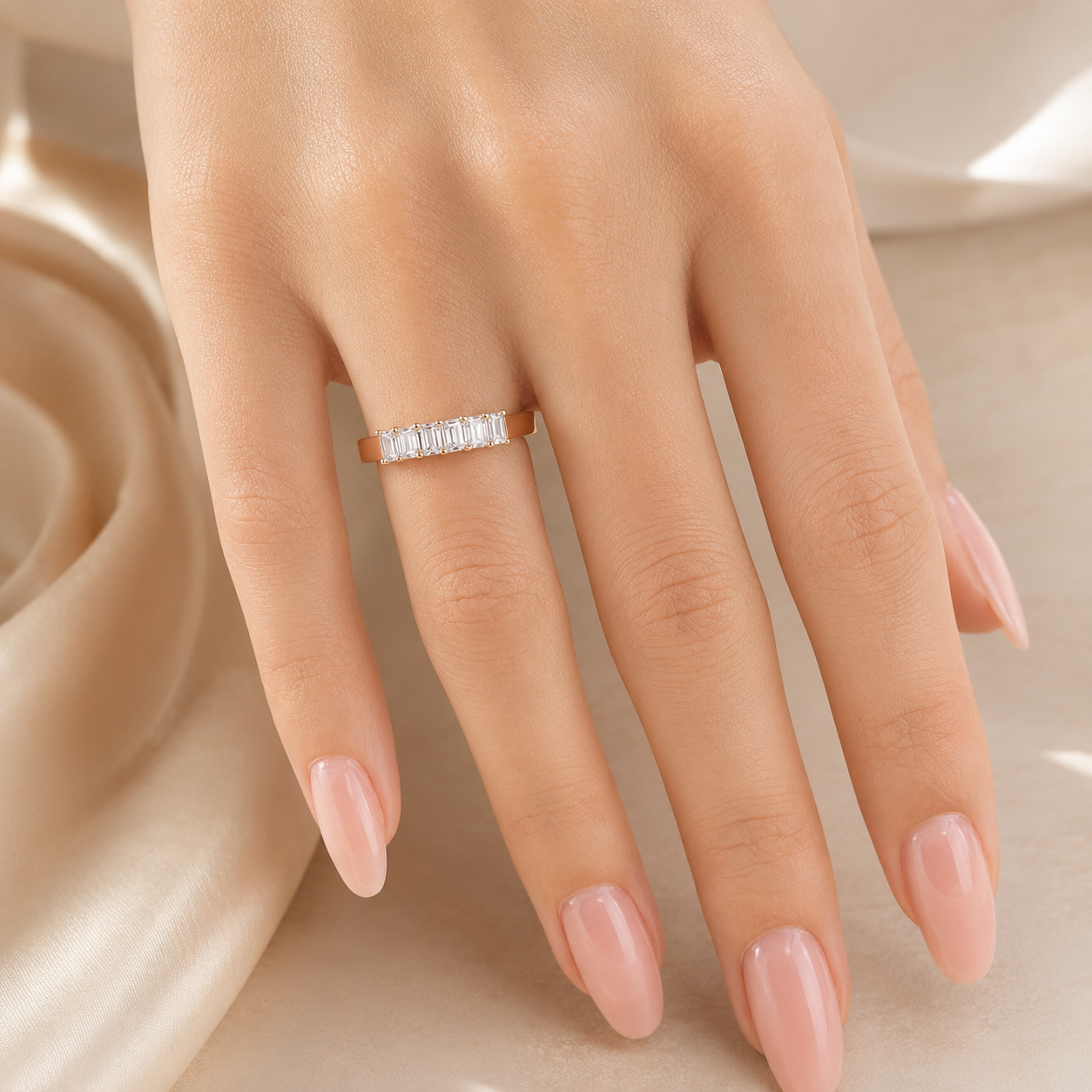 1.60 CT Lab-Grown Diamond Wedding Band Ring in 14K White Gold (D–F / VS1–VS2)