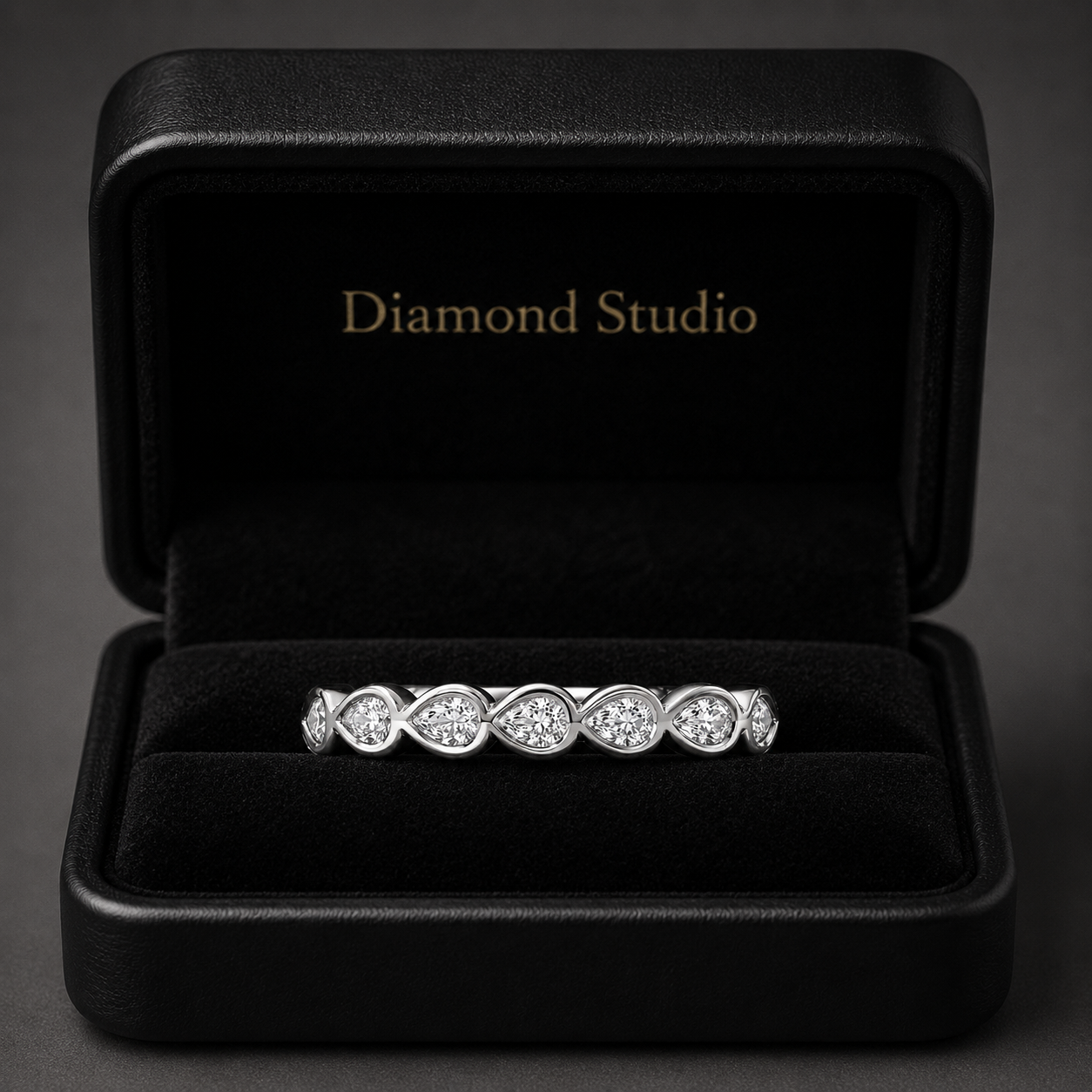 1.00 CT Lab-Grown Diamond Half Eternity Ring in 14K White Gold (D–F / VS1–VS2)