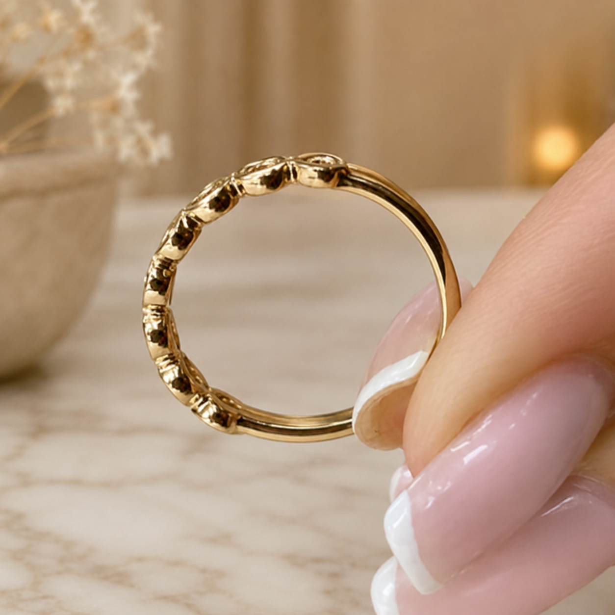 1.00 CT Lab-Grown Diamond Half Eternity Ring in 14K White Gold (D–F / VS1–VS2)
