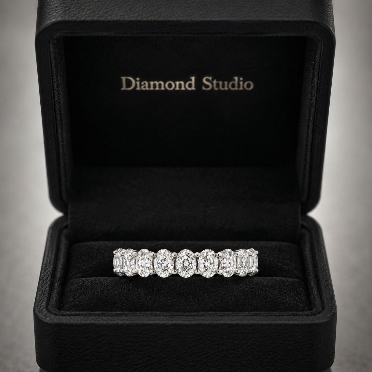4.12 CT Lab-Grown Diamond Eternity Ring in 14K White Gold (D–F / VS1–VS2)