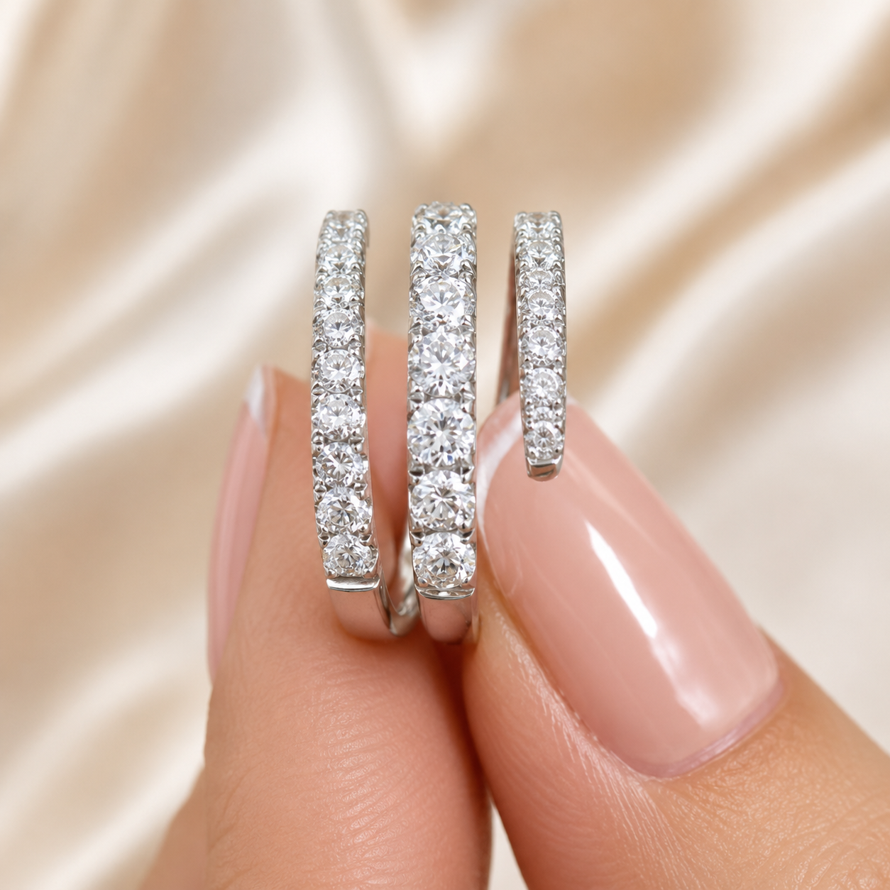 1.60 CT Lab-Grown Diamond Fashion Ring in 14K White Gold (D–F / VS1–VS2)
