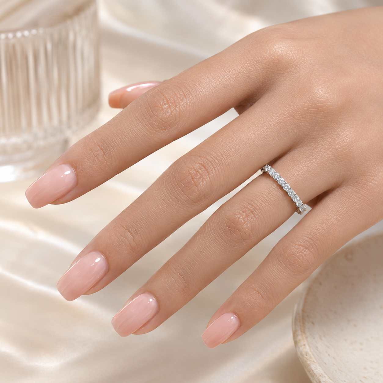 1.50 CT Lab-Grown Diamond Fashion Ring in 14K White Gold (D–F / VS1–VS2)