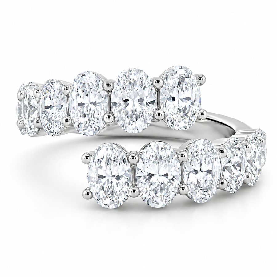 1.90 CT Lab-Grown Diamond Fashion Ring in 14K White Gold (D–F / VS1–VS2)