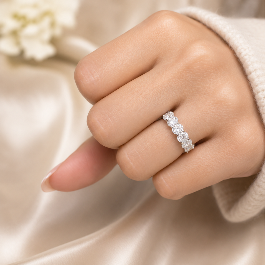 2.70 CT Lab-Grown Diamond Fashion Ring in 14K White Gold (D–F / VS1–VS2)