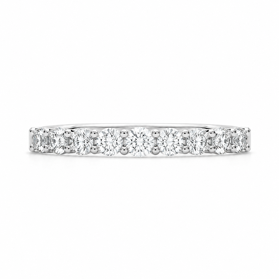 1.30 CT Lab-Grown Diamond Fashion Ring in 14K White Gold (D–F / VS1–VS2)