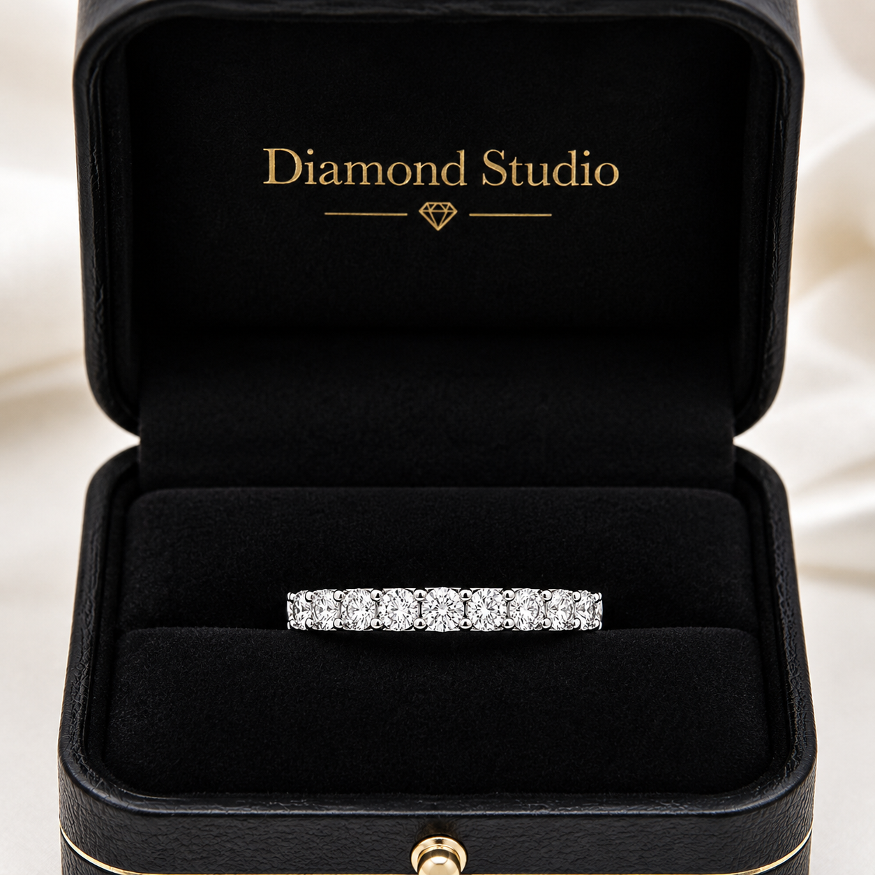 1.30 CT Lab-Grown Diamond Fashion Ring in 14K White Gold (D–F / VS1–VS2)