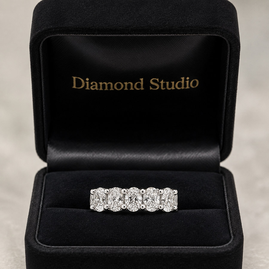 1.14 CT Lab-Grown Diamond Stackable Ring in 14K White Gold (D–F / VS1–VS2)
