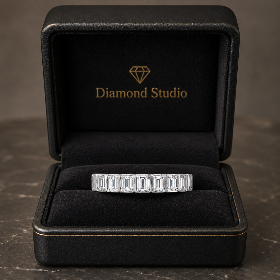 2.16 CT Lab-Grown Diamond Eternity Ring in 14K White Gold (D–F / VS1–VS2)