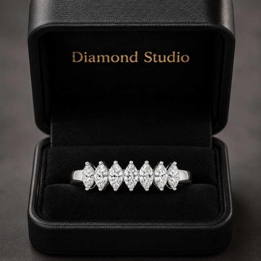 1.00 CT Lab-Grown Diamond Stackable Ring in 14K White Gold (D–F / VS1–VS2)