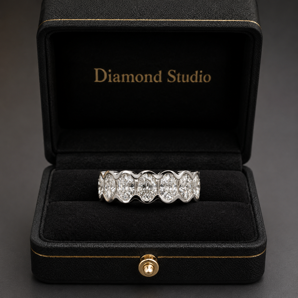 3.78 CT Lab-Grown Diamond Eternity Ring in 14K White Gold (D–F / VS1–VS2)