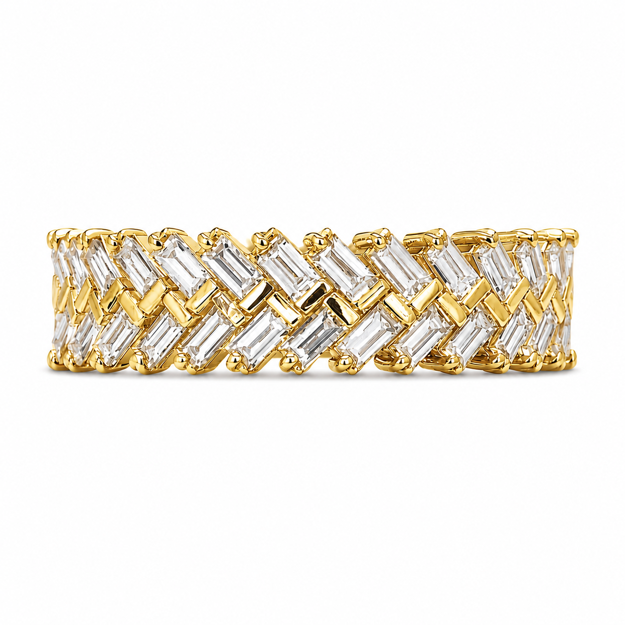 1.65 CT Lab-Grown Diamond Band Fashion Ring in 14K White Gold (D–F / VS1–VS2)