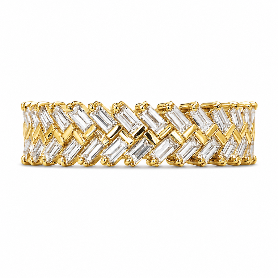 1.65 CT Lab-Grown Diamond Band Fashion Ring in 14K White Gold (D–F / VS1–VS2)
