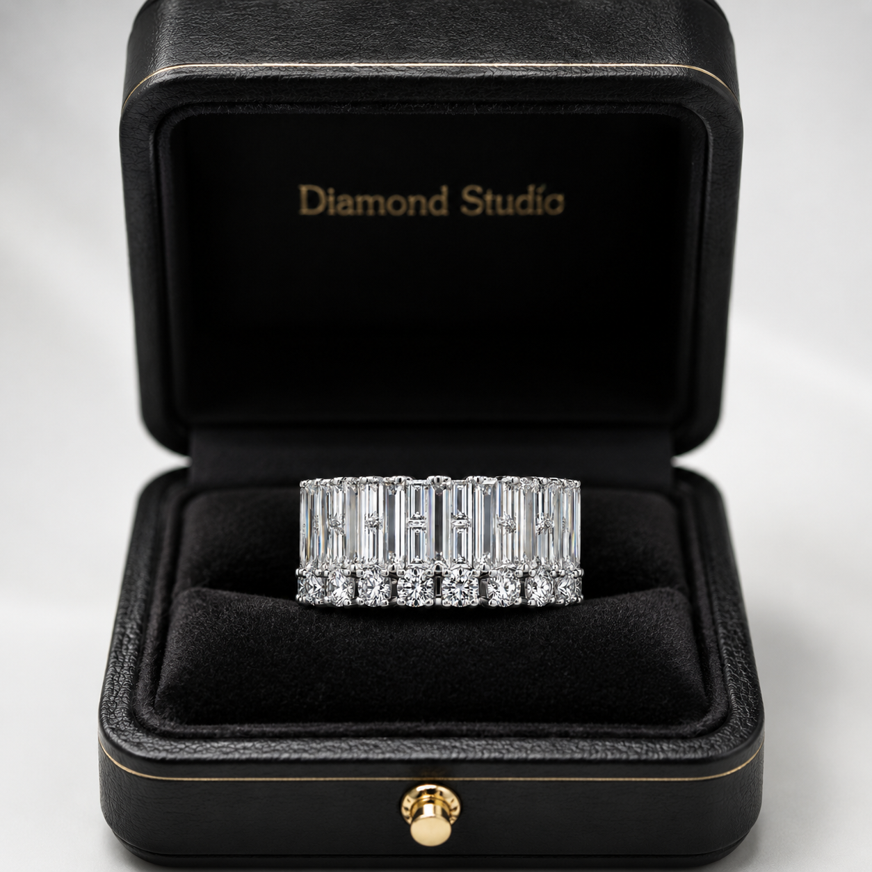 1.32 CT Lab-Grown Diamond Band Ring in 14K White Gold (D–F / VS1–VS2)