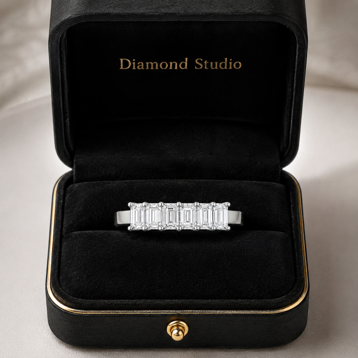 1.16 CT Lab-Grown Diamond Stackable Ring in 14K White Gold (D–F / VS1–VS2)