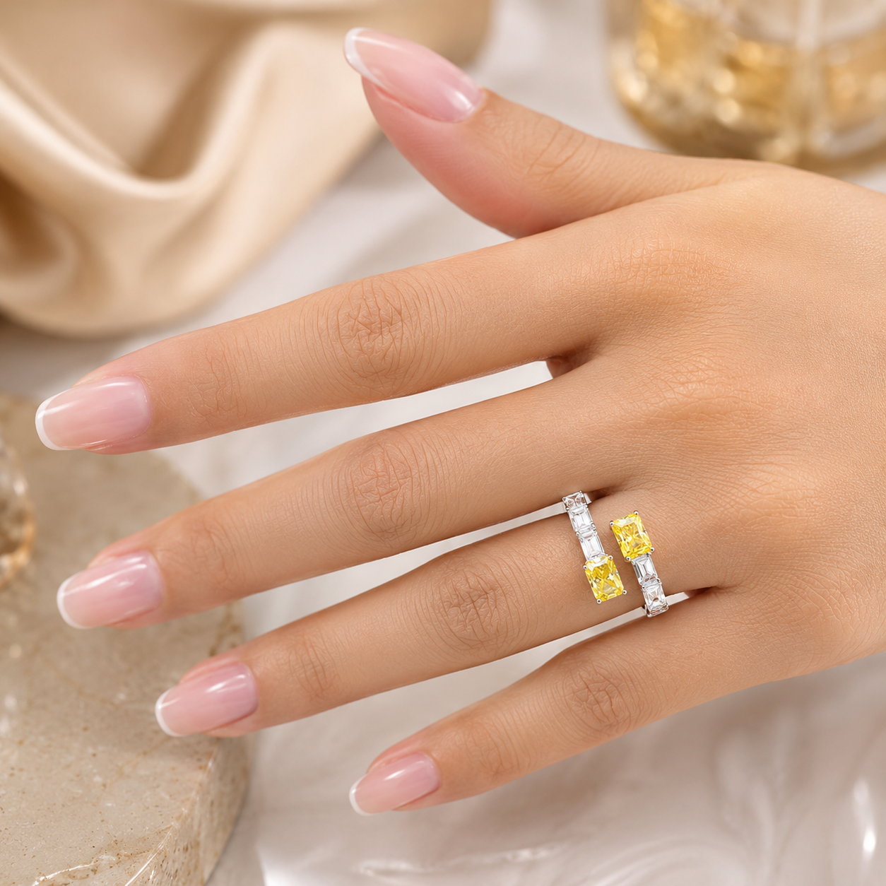 3.30 CT Lab-Grown Diamond Prong Engagement Ring in 14K Gold (D–F / VS1–VS2)