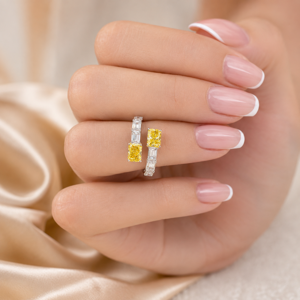 3.30 CT Lab-Grown Diamond Prong Engagement Ring in 14K Gold (D–F / VS1–VS2)