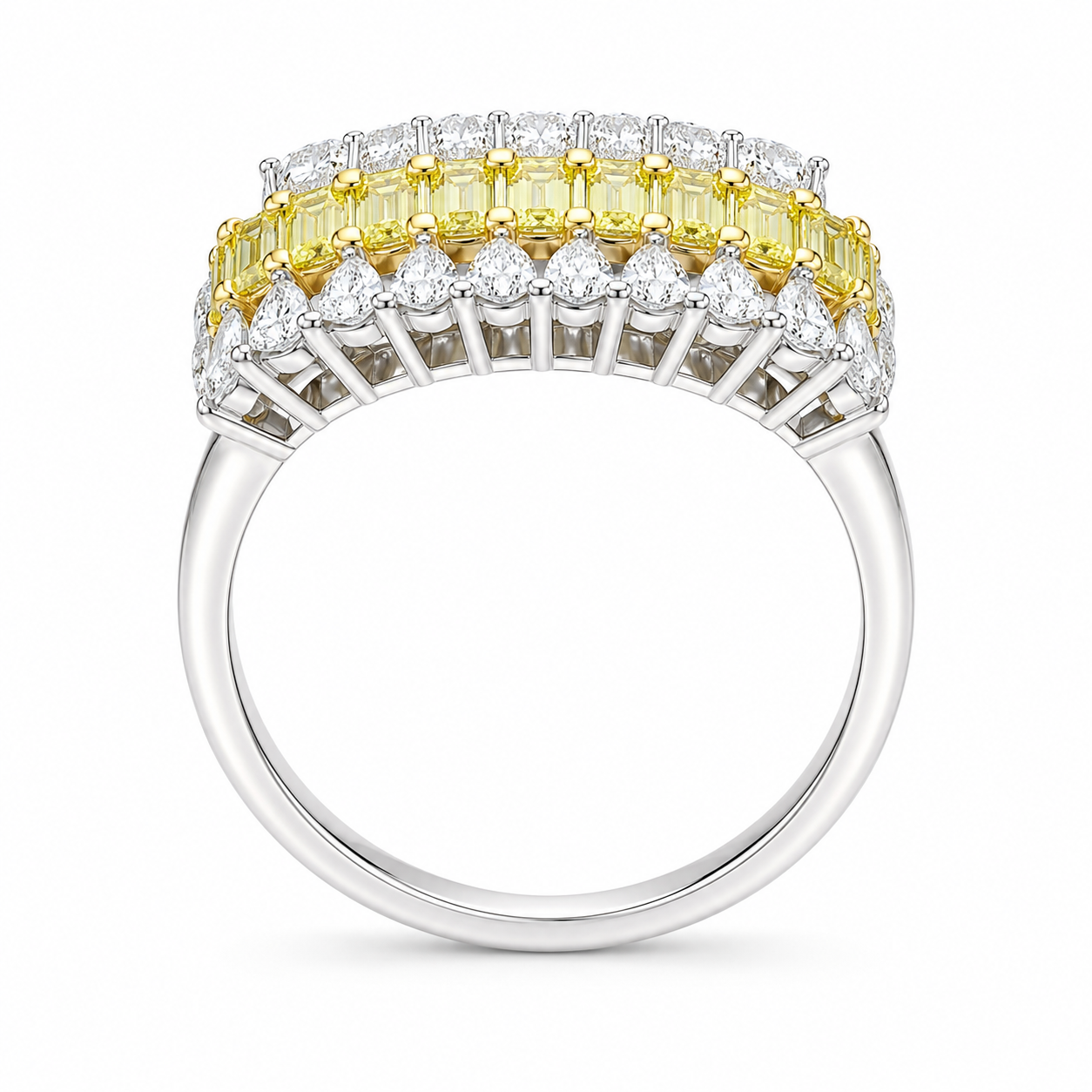 3.90 CT Lab-Grown Diamond Fashion Ring in 14K Gold (D–F / VS1–VS2)