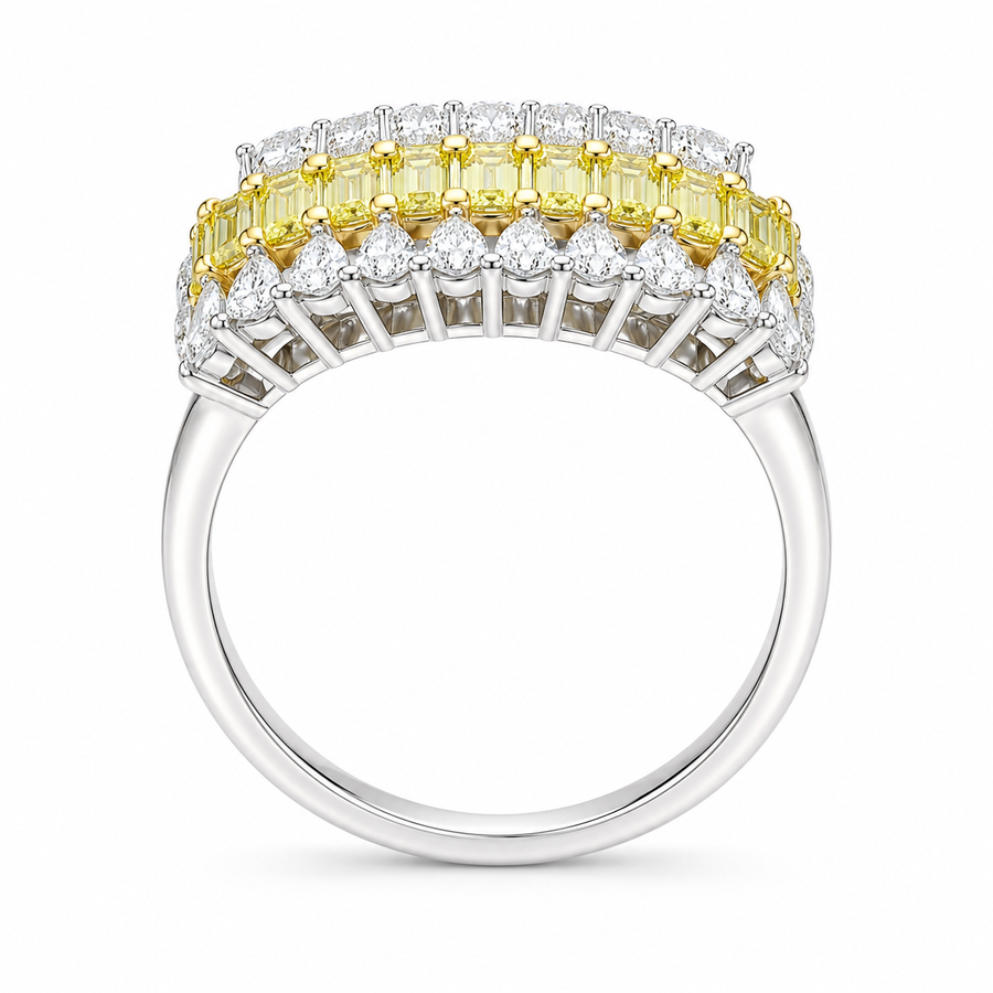 3.90 CT Lab-Grown Diamond Fashion Ring in 14K Gold (D–F / VS1–VS2)