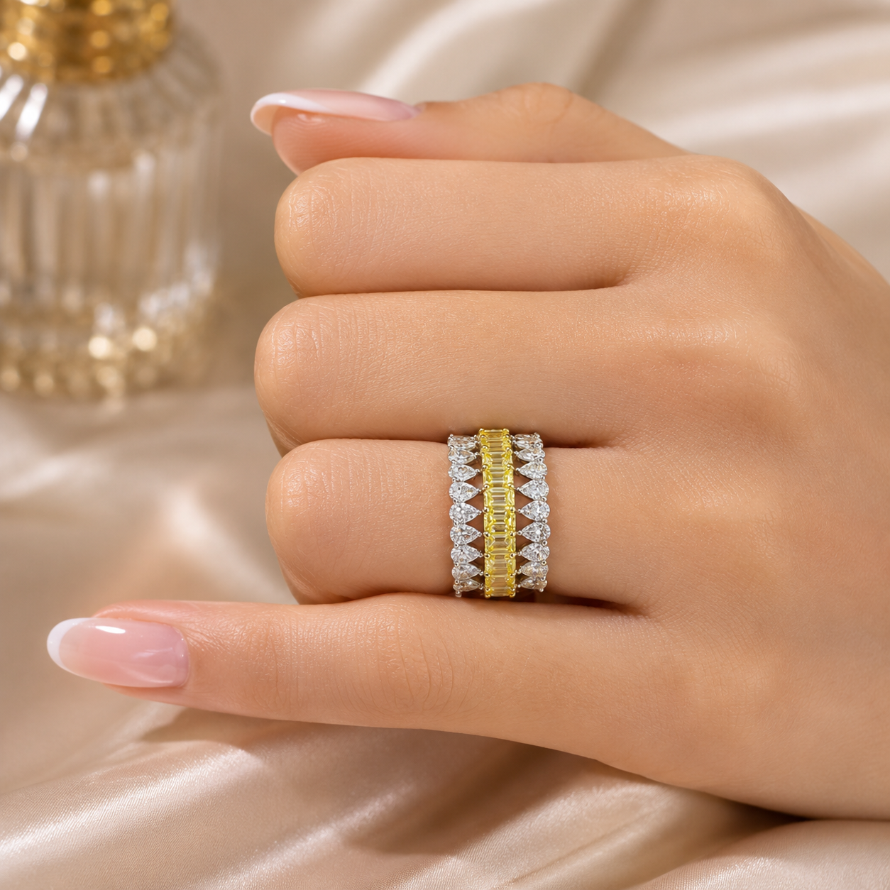 3.90 CT Lab-Grown Diamond Fashion Ring in 14K Gold (D–F / VS1–VS2)