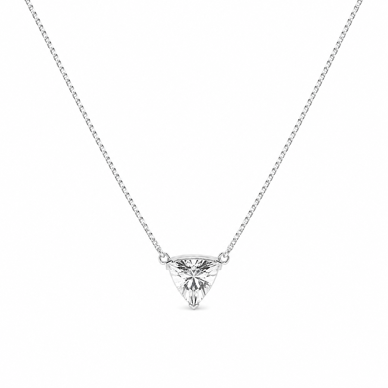 1.00 CTW NÃ¤as Ethereal Trillion Lab-Grown Diamond Solitaire Pendant with Adjustable Chain (Dâ€“F / VS1â€“VS2) from Diamond Studio