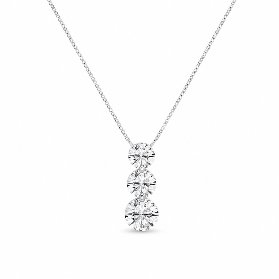 14K White Gold Boundless Ascending Lab-Grown Diamond Pendant (1.50 CTW – D–F / VS1–VS2)