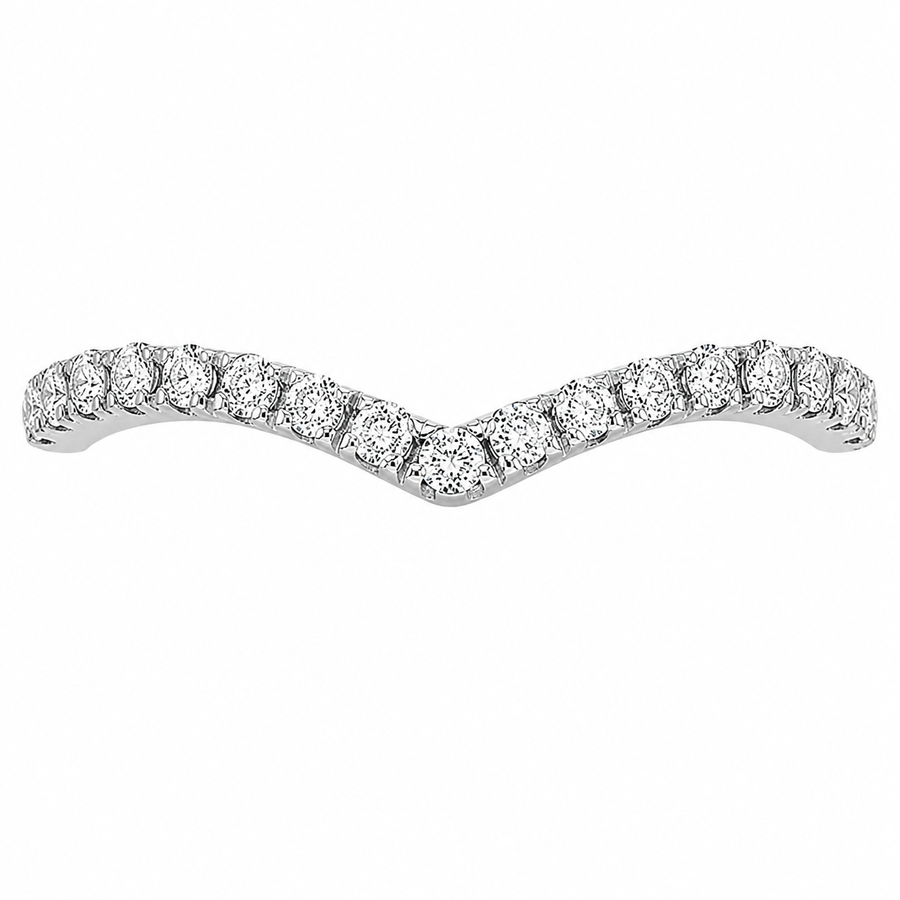 1.90 CT Ballad Lab-Grown Diamond 2PCS Bridal Set in 14K White Gold – Flair Scalloped Pavé Wedding Ring Design