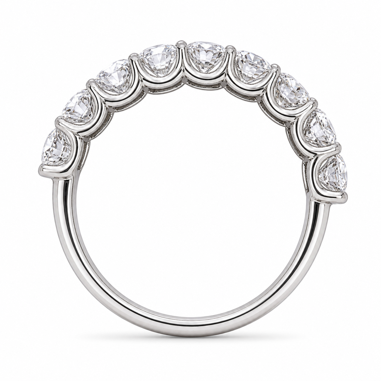 14K White Gold Lab-Grown Diamond Wedding Band (1.25 CTW – D–F / VS1–VS2)