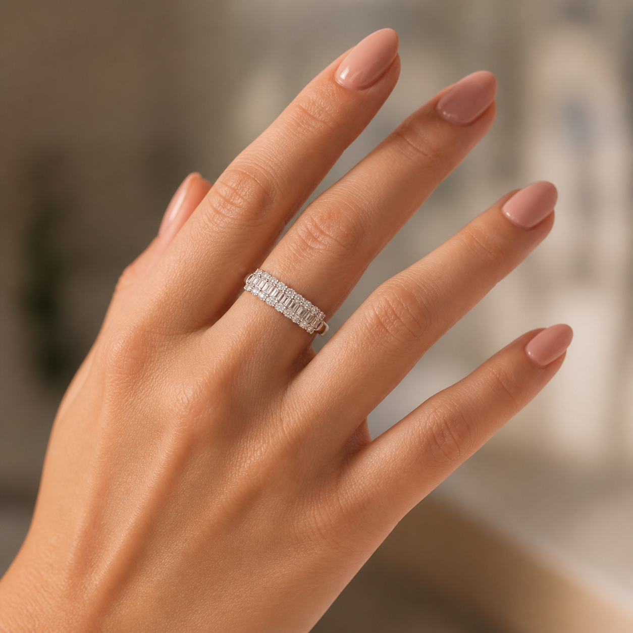 14K White Gold Lab-Grown Diamond Eternity Wedding Band Ring (1.55 CTW – D–F / VS1–VS2)