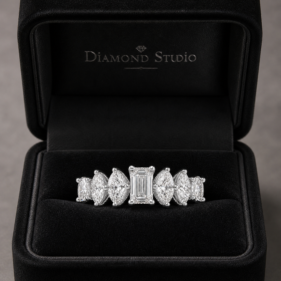 14K White Gold Lab-Grown Diamond Eternity Wedding Band Ring (1.10 CTW – D–F / VS1–VS2)