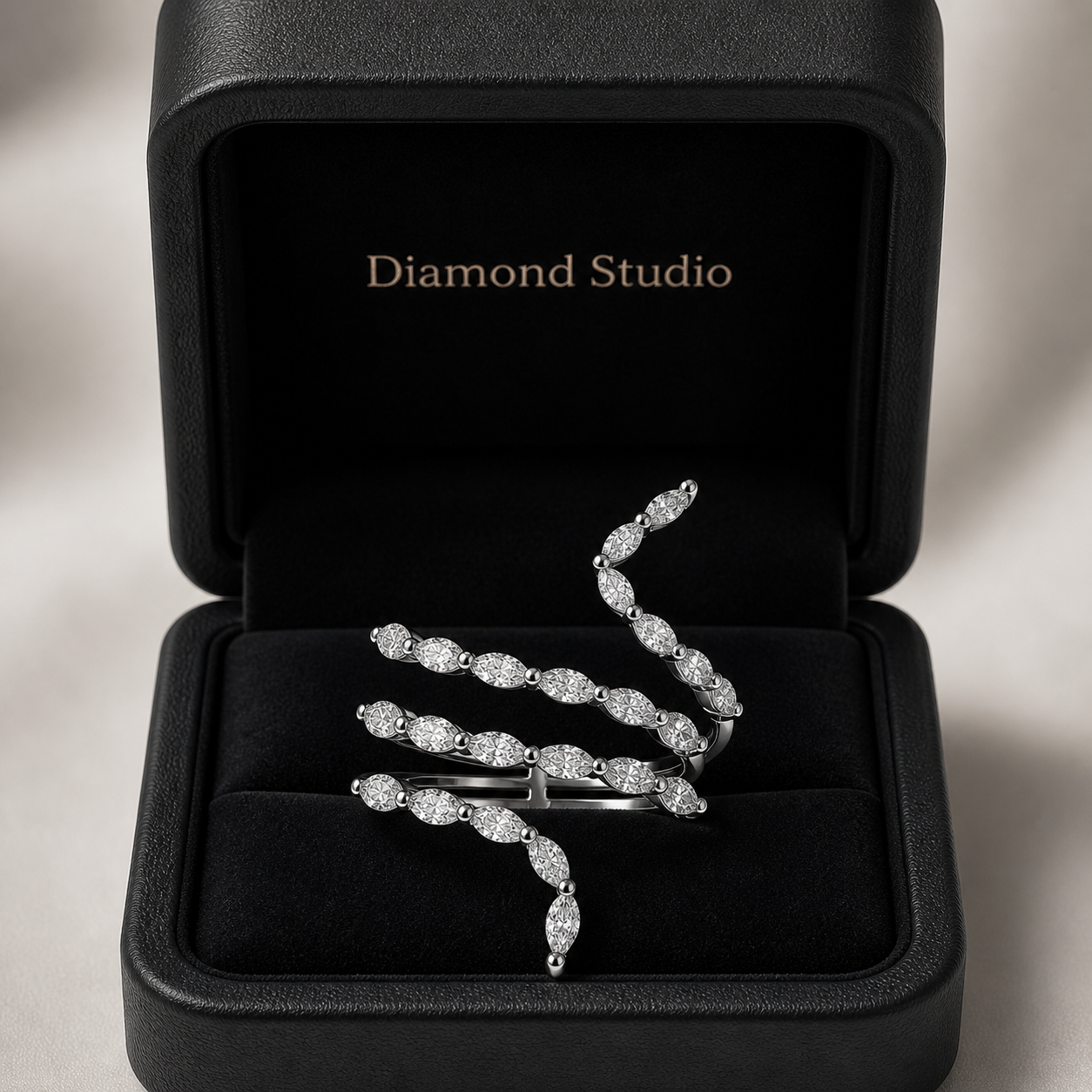 14K White Gold Lab-Grown Diamond Wrap Fashion Ring (2.15 CTW – D–F / VS1–VS2)