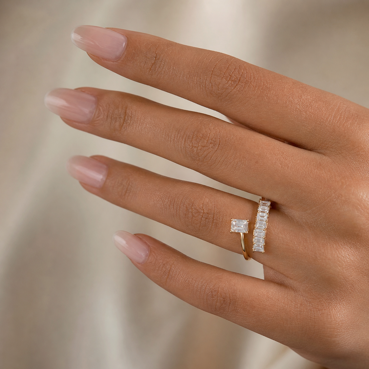 14K White Gold Lab-Grown Diamond Fashion Ring (1.40 CTW – D–F / VS1–VS2)