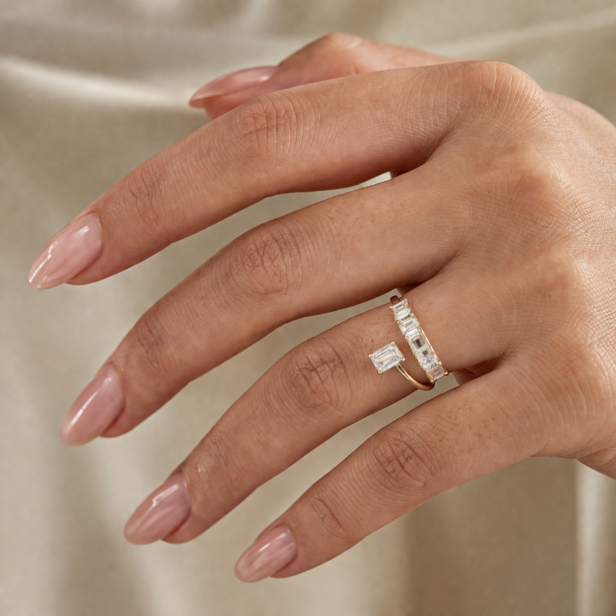 14K White Gold Lab-Grown Diamond Fashion Ring (1.40 CTW – D–F / VS1–VS2)