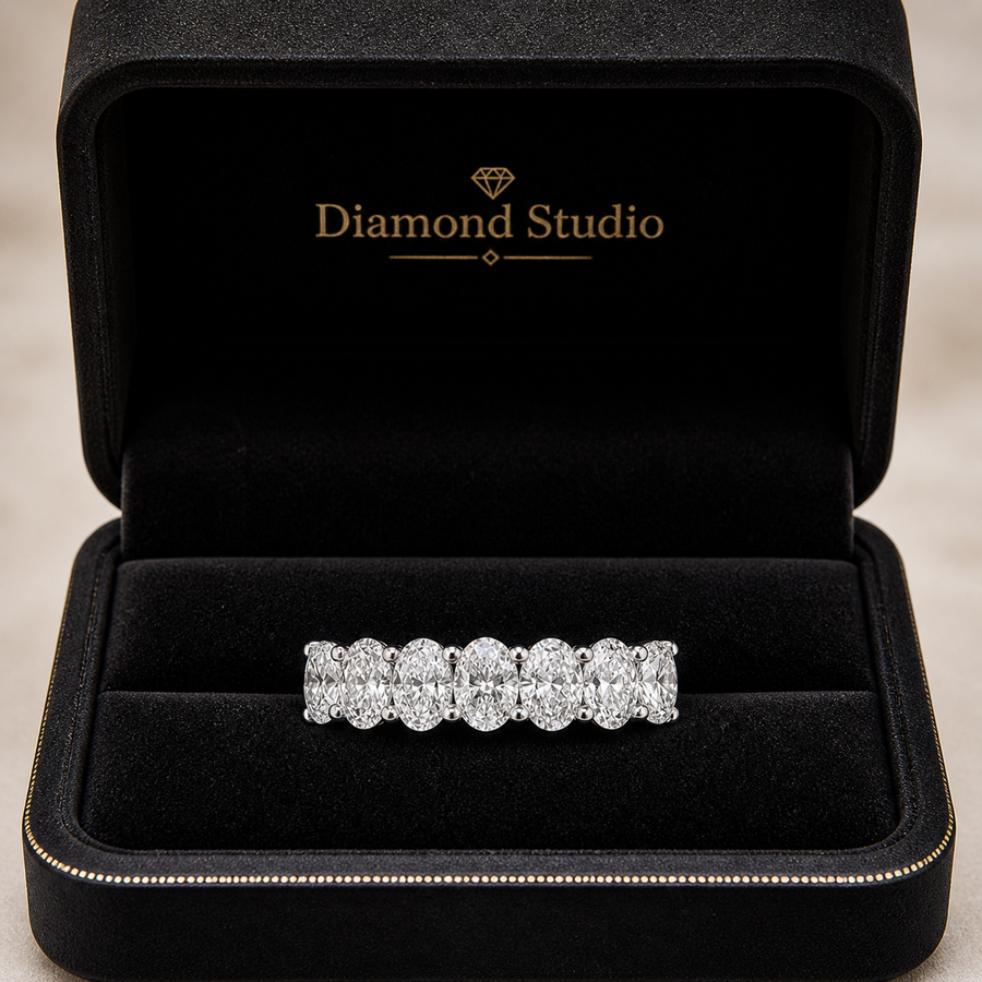 14K White Gold Lab-Grown Diamond Eternity Wedding Band Ring (2.65 CTW – D–F / VS1–VS2)