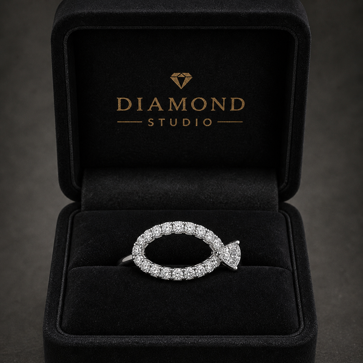 1.00 CT Round Lab-Grown Diamond Statement Ring in 14K White Gold (D–F / VS1–VS2)