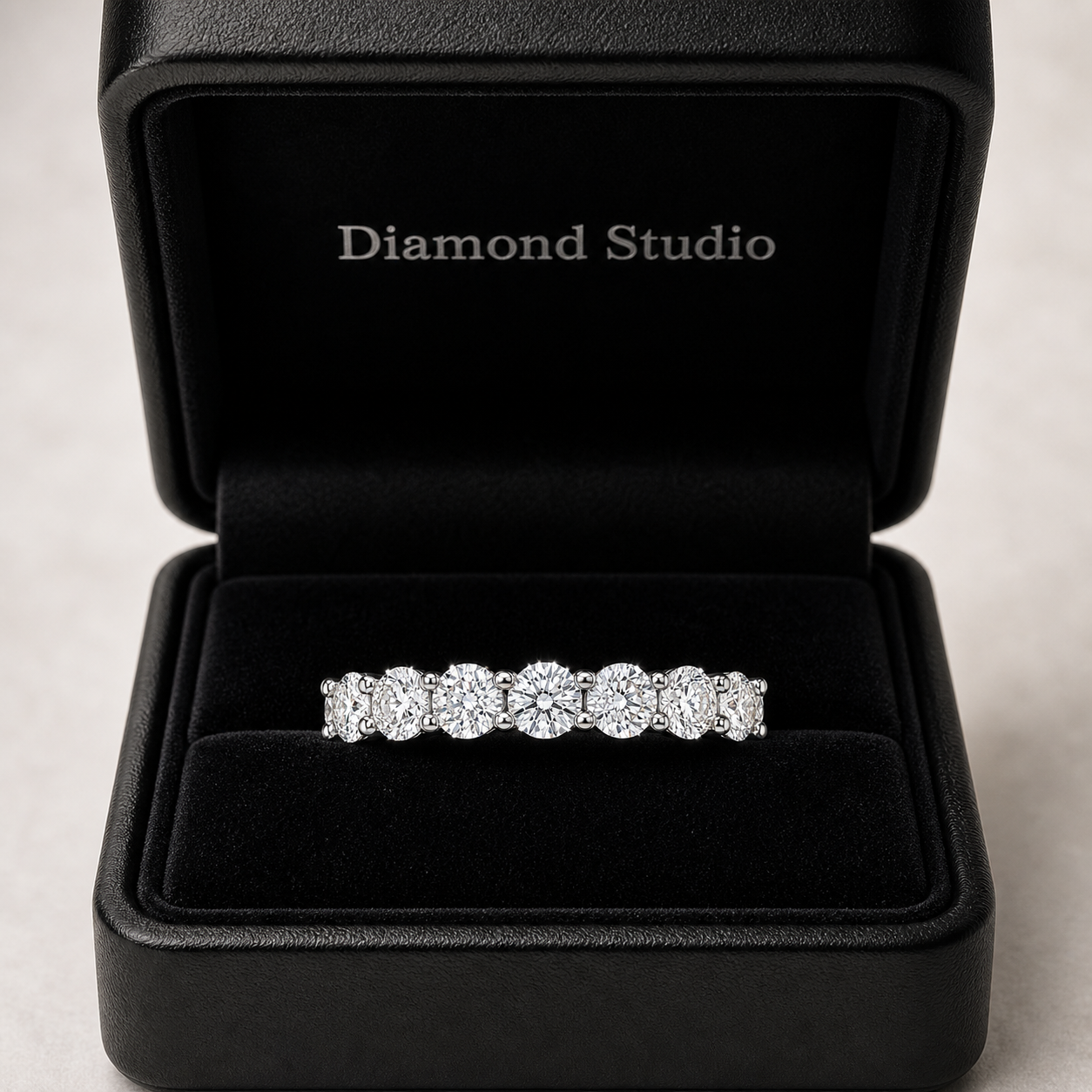 2.40 CT Lab-Grown Diamond Stackable Fashion Ring in 14K White Gold (D–F / VS1–VS2)